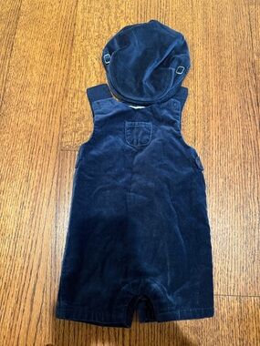 Janie and Jack Velvet overalls